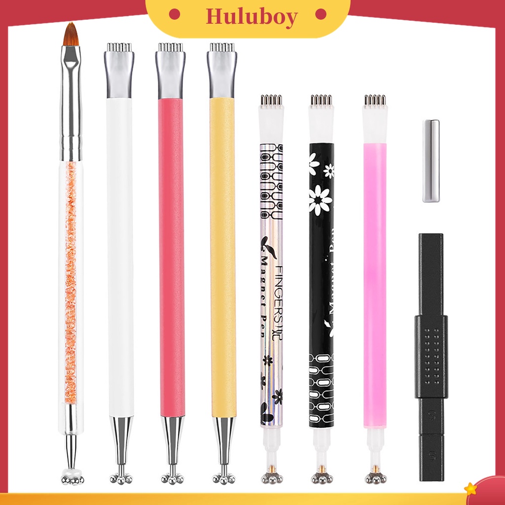 Huluboy Huluboy♡ Pen Magnet Pembuat Efek Cat Eye 3D Bahan Akrilik Untuk Nail Art DIY