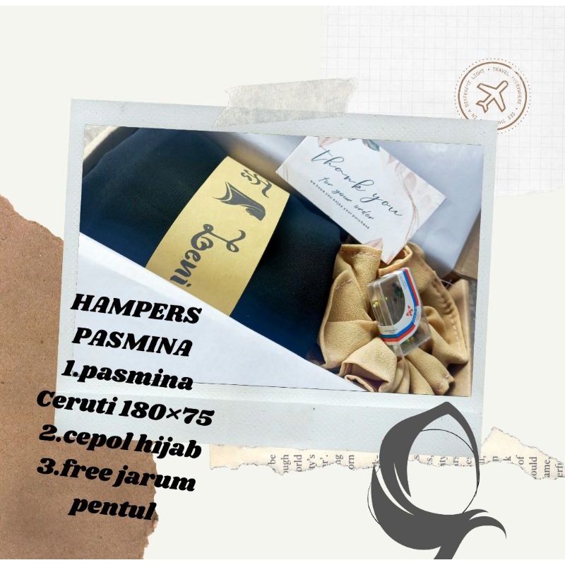 

Hampers/kado pasmina ceruty,Cepol(cod)