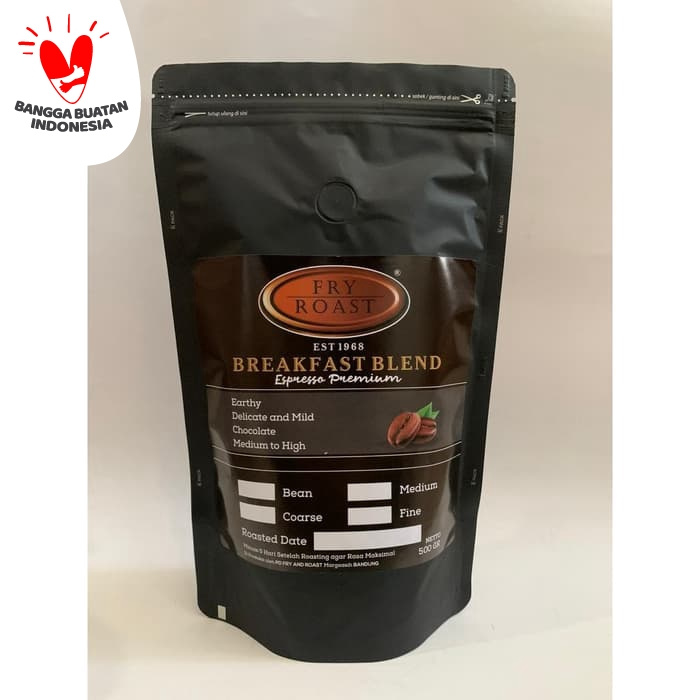 

KOPI BREAKFAST BLEND ESPRESSO PREMIUM 500 GRAM BIJI DAN BUBUK - BIJI