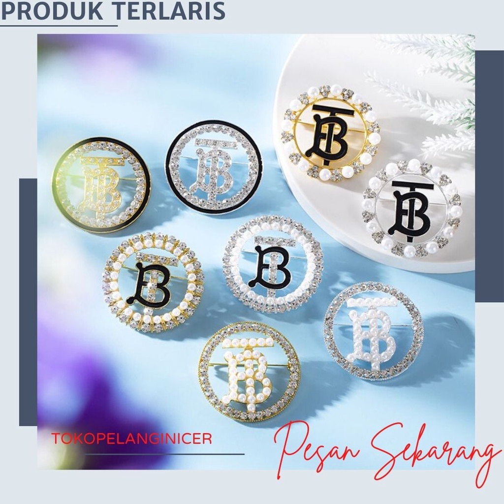 Bros Hijab Buttonscrf- Bros Mewah Bros Dada - Bross Baju Peniti Jilbab Brooch Murah Model Logo BT Kekinian