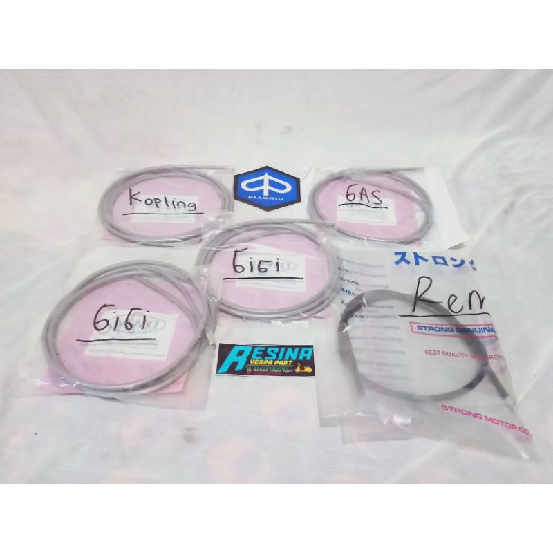 Kabel Set luar dalam abu Abu Vespa PX PXE Excel Exclusive PS super sprint