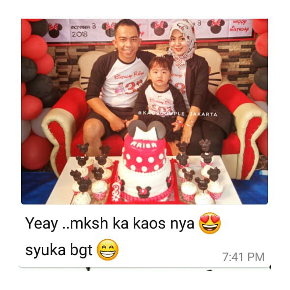 GRATIS CUSTOM NAMA Kaos/Kostum MINNIE MOUSE Murah Request Angka,foto.Bisa Couple Set Ayah Ibu,Anak