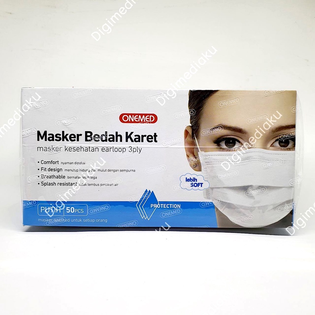 Masker Medis Super Soft Putih Onemed Box Isi 50pcs