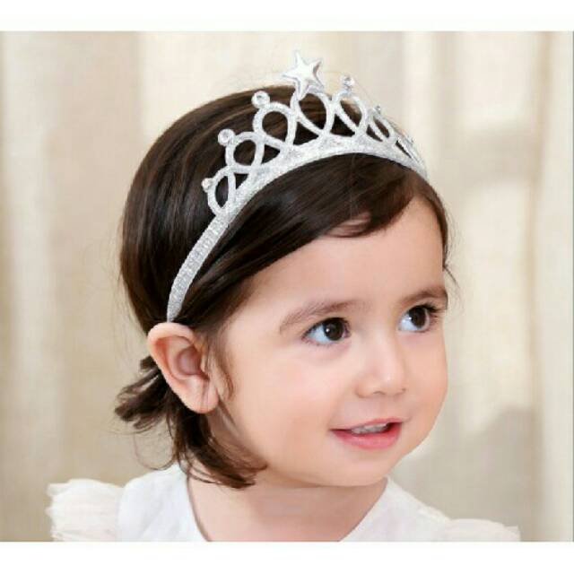 B22 Bandana anak /bando bayi mahkota / headband mahkota anak import