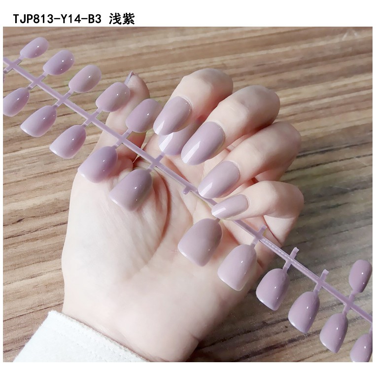 24Pcs Set Kuku Palsu/Matte kuku/ Nail Art /Fake nails/Stiker kuku/Sticker/Stiker /Tahan air No glue