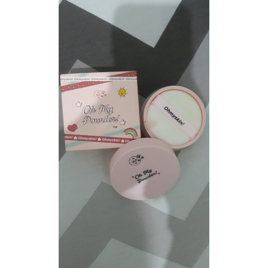 OHMYSKIN OH MY POWDER BEDAK TABUR | BEDAK OH MY SKIN | LOOSE POWDER | BEDAK NATURAL/BEIGE (Preloved 