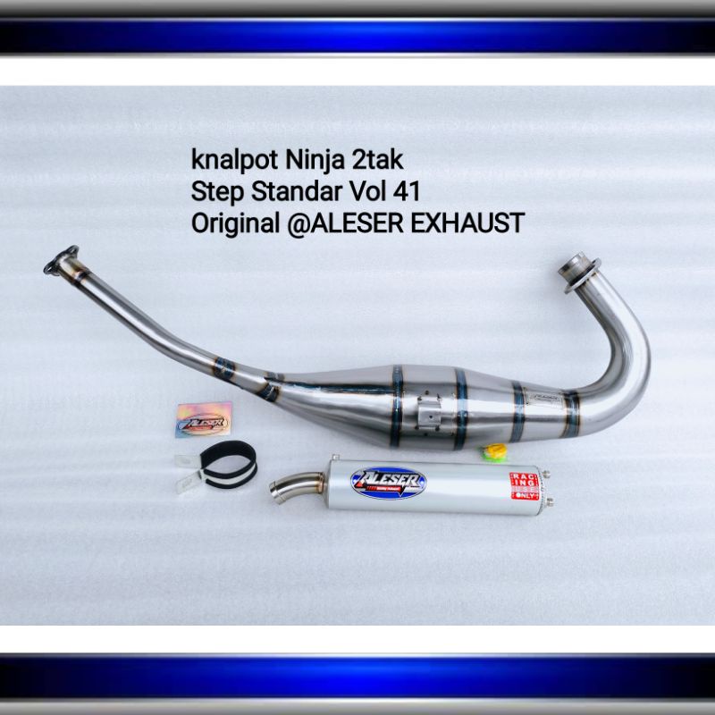 Knalpot Ninja R RR SS Step Standar Leher C Type Pres Original ALESER EXHAUST