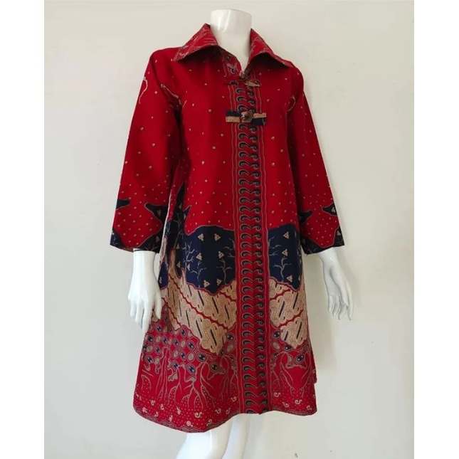 PROMO 10 MOTIF FULL FURING / Tunik dress wanita lapis furing kain halus murah / bahan katun SANFORis halus dan lembut / garansi tidak mudah luntur / dress wanita batik cap lapis tricot / trikot / batik madu / jahitan rapi / kemeja wanita halus / batik av