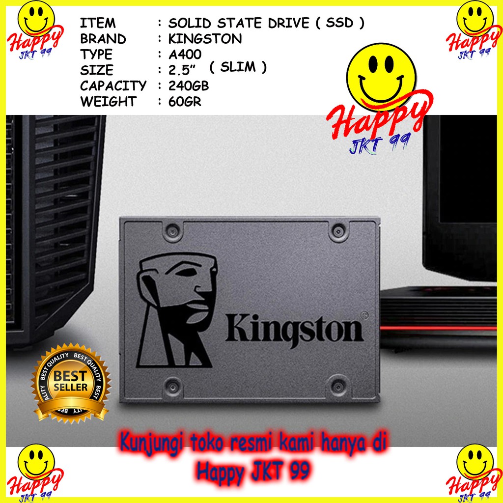 [ HAPPY JKT 99 ] SSD KINGSTON A400 240GB SATA 2.5&quot; ORIGINAL