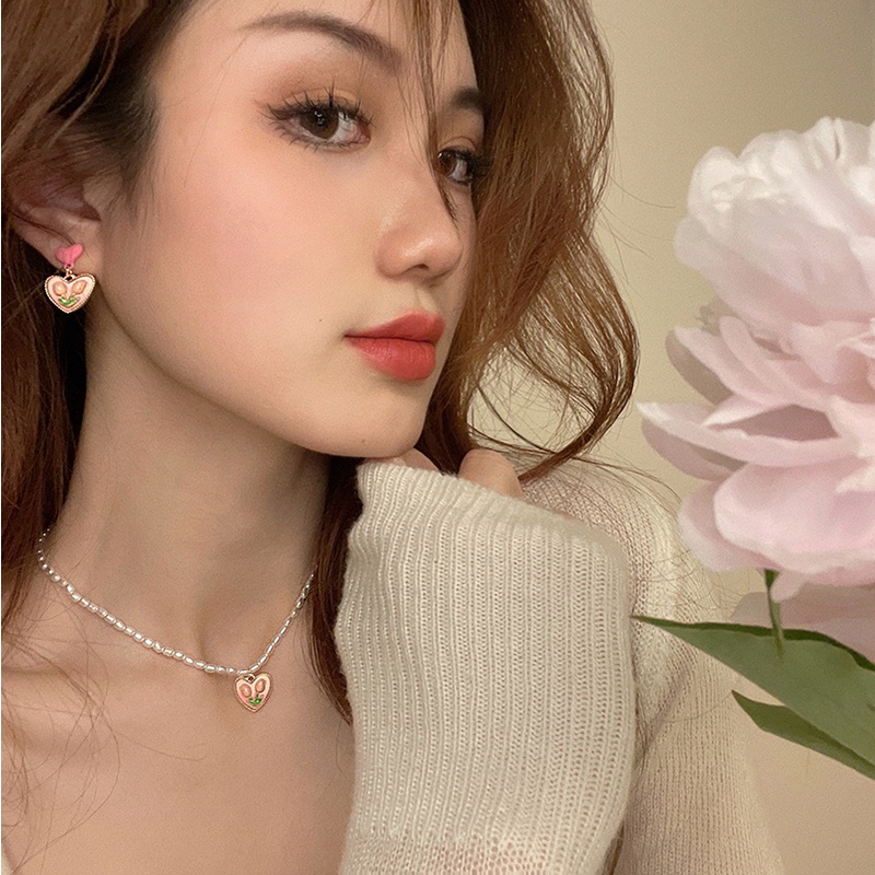 Anting Tusuk Motif Bunga Tulip Untuk Wanita