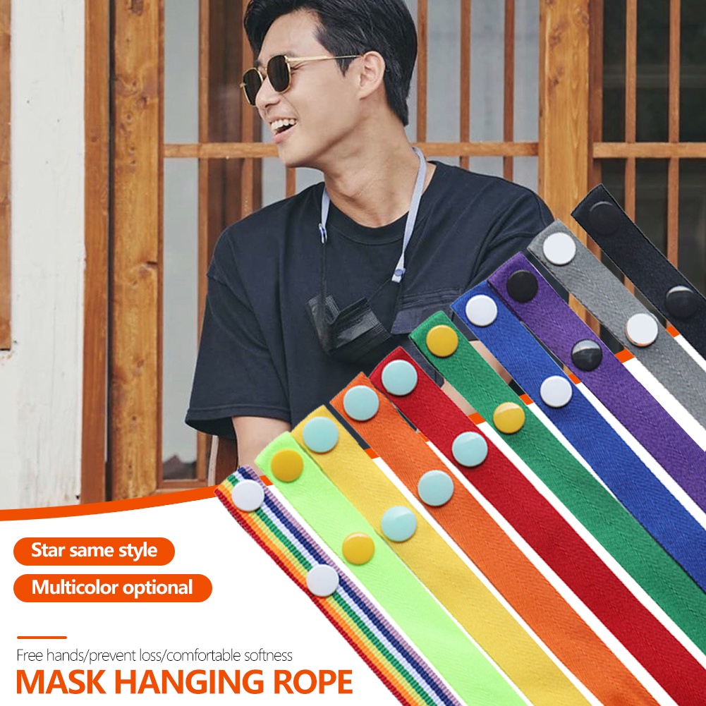 【TK】Mask Hanging Rope Mask Lanyard Adjustable Traceless Mask Holder Colorful Ear Hanging Rope