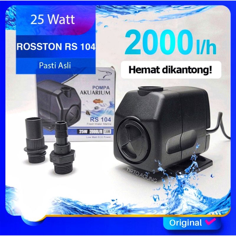 pompa air kolam kecil ikan dan aquarium ROSSTON RS 104 2000L submersible