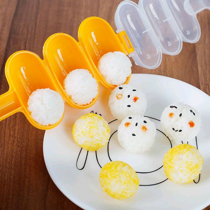 ~ PIYOSHI08 ~ Cetakan Bento Nasi Mini Bola Bulat Bundar Sushi Shake / Rice Ball Mold Shaker Round Shape PD112