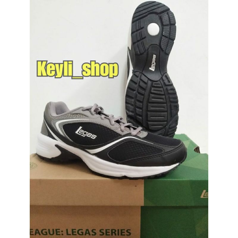 Sepatu League Legas Neptune LA Black Running Shoes Cowo Cewe Sneakers Pria Wanita Original Murah
