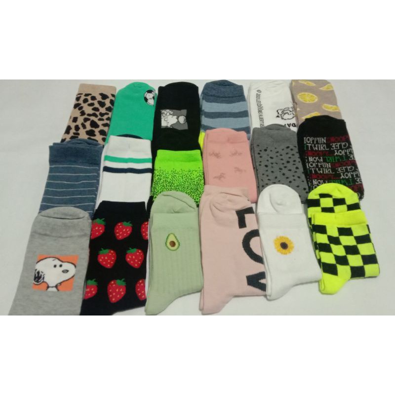 Kaos kaki motip remaja / kaos kaki karakter/(3pcs 10000)