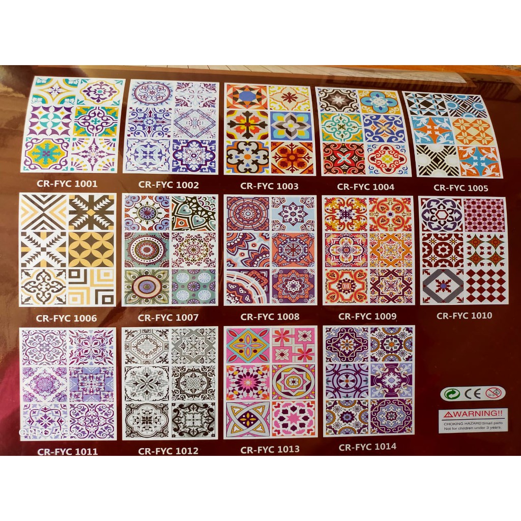 Sticker Tegel 1 / Sticker Lantai / Sticker Keramik STIKER DINDING WALLPAPER
