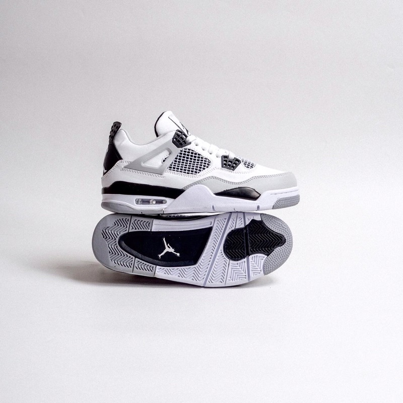 (SOLEDPS) SEPATU A*R JORDAN 4 RETRO MILITARY BLACK