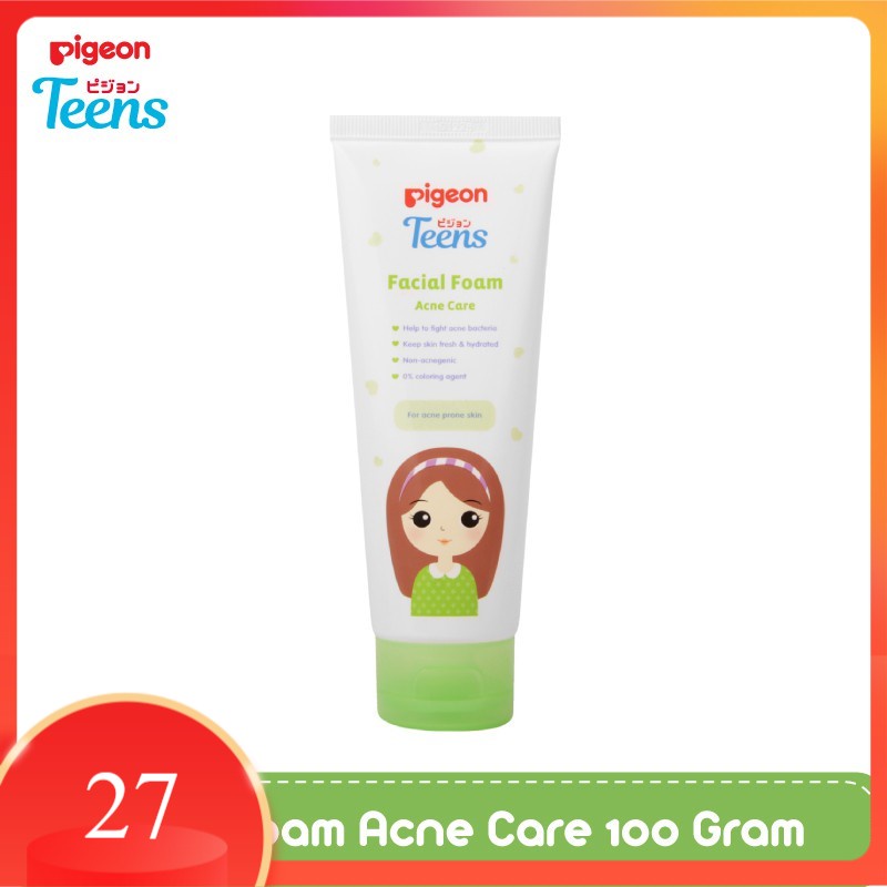 Pigeon Teens Facial Foam Acne Care 100 g / Sabun Muka Jerawat / Pembersih Wajah