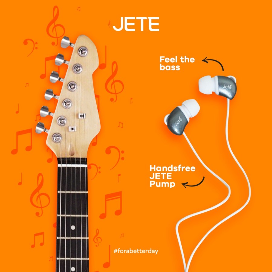 Headset | Earphone | Handsfee Bass JETE Pump - Garansi Resmi 2 Tahun