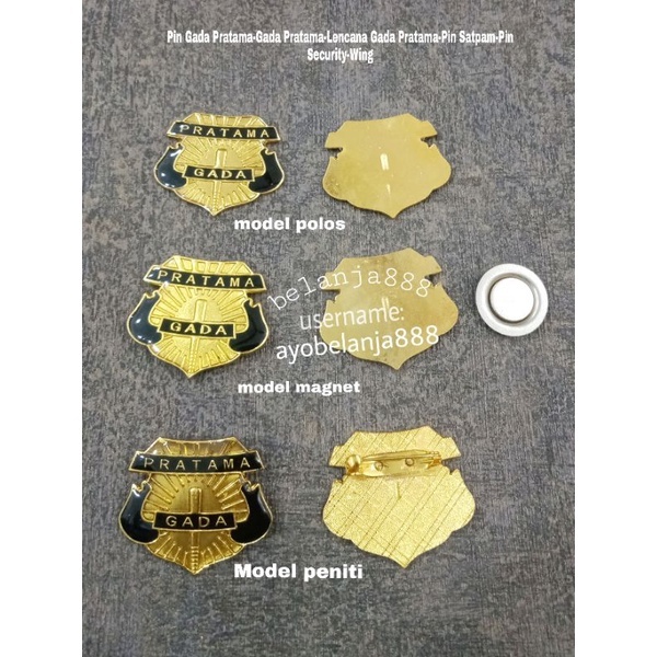 Pin Gada Pratama-Gada Pratama-Lencana Gada Pratama-Pin Satpam-Pin Security-Wing