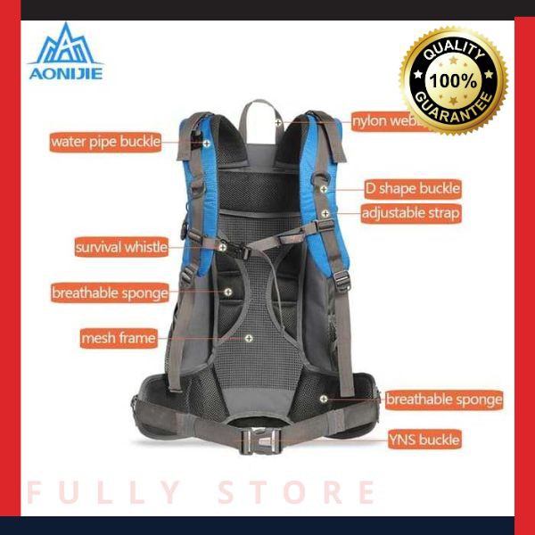 Terlaris Aonijie E9019 Mountaineering Backpack 50L - Tas Camping Hiking BLUE Keren