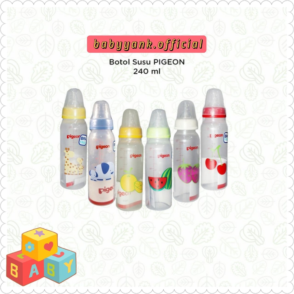 ♥BabyYank♥ PIGEON BOTOL SUSU 240ML 120ML 50ML - PIGEON BOTOL PP RP PERISTALTIC MM