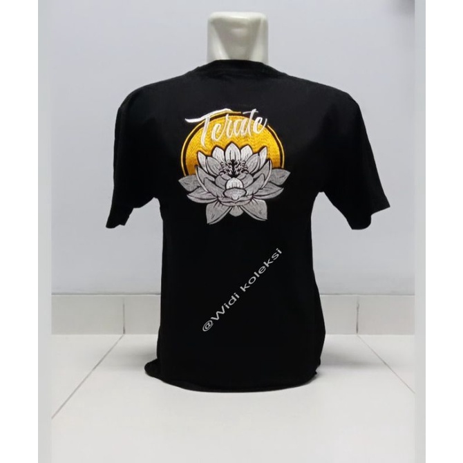 Kaos sh teratai bordir lengan pendek