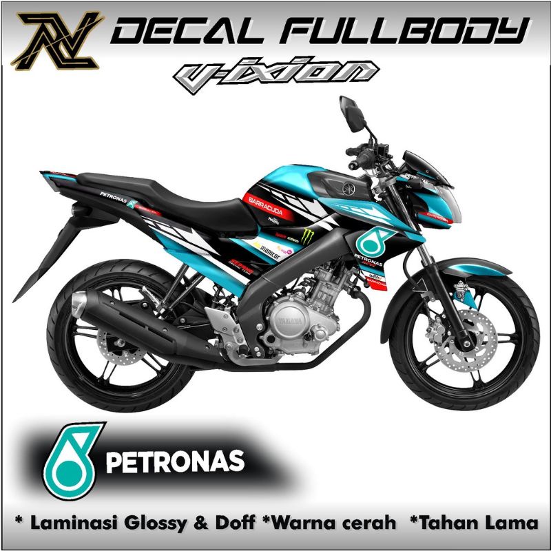 Decal Striping Vixion New Nvl 2014 Full Body Stiker Variasi Motif Petronas
