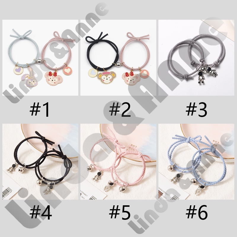 Gelang Couple / 2 Pcs Gelang Desain Astronot Kuromi Cinnamoroll Untuk Pria Dan Wanita