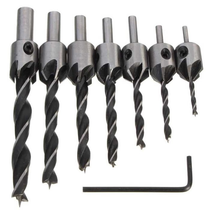 Mata Bor Drill Bit Countersink HSS 3-10mm 7 pcs QST K13