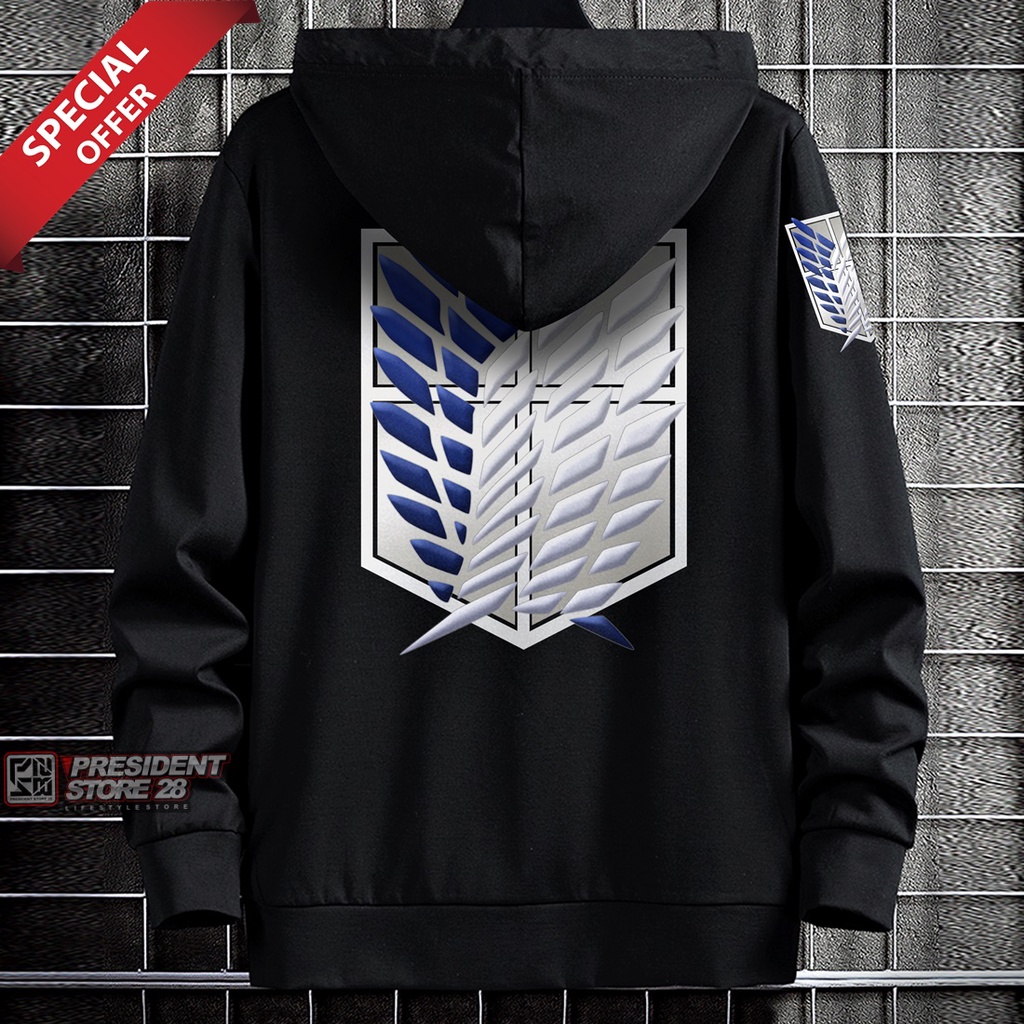 Sweater Hoodie SNK ATTACK ON TITAN AOT / Jaket Anime AOT-ATTACK ON TITAN SHINGEKI NO KYOJIN / Hoodie Zipper Anime Singeki no Kyojin / Hoodie ANIME LEVI ACKERMAN