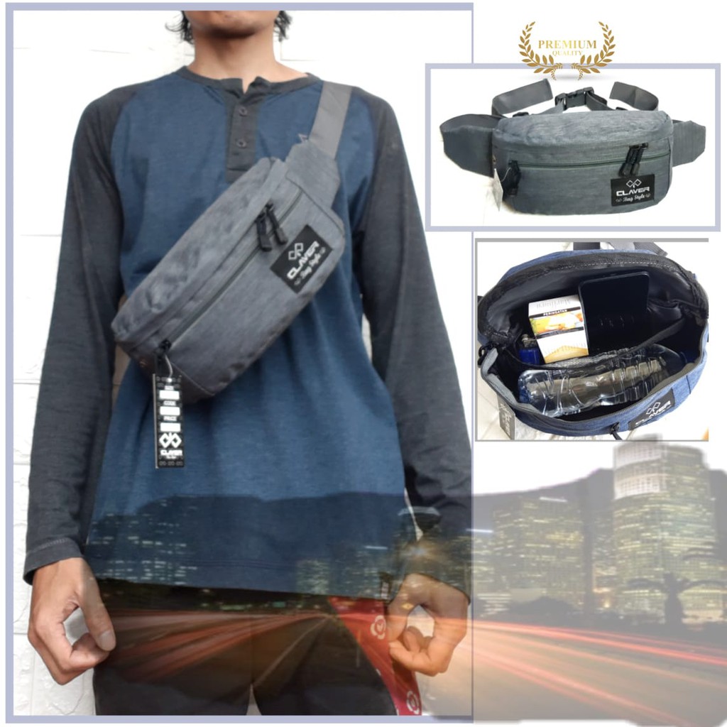 Waistbag - TRM WATERPROOF LIPAT 1AX802 Oranye. Bisa di Lipat. Parasut Y18 Pria ALL YOU NEED TERLARIS