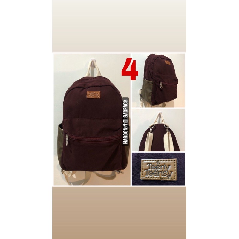 TEENY TEENSY MAROON BAGPACK