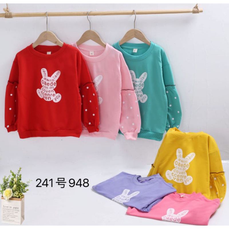 Sweter/ Atasan Anak Perempuan Import LENGAN BALON 3-7 TAHUN