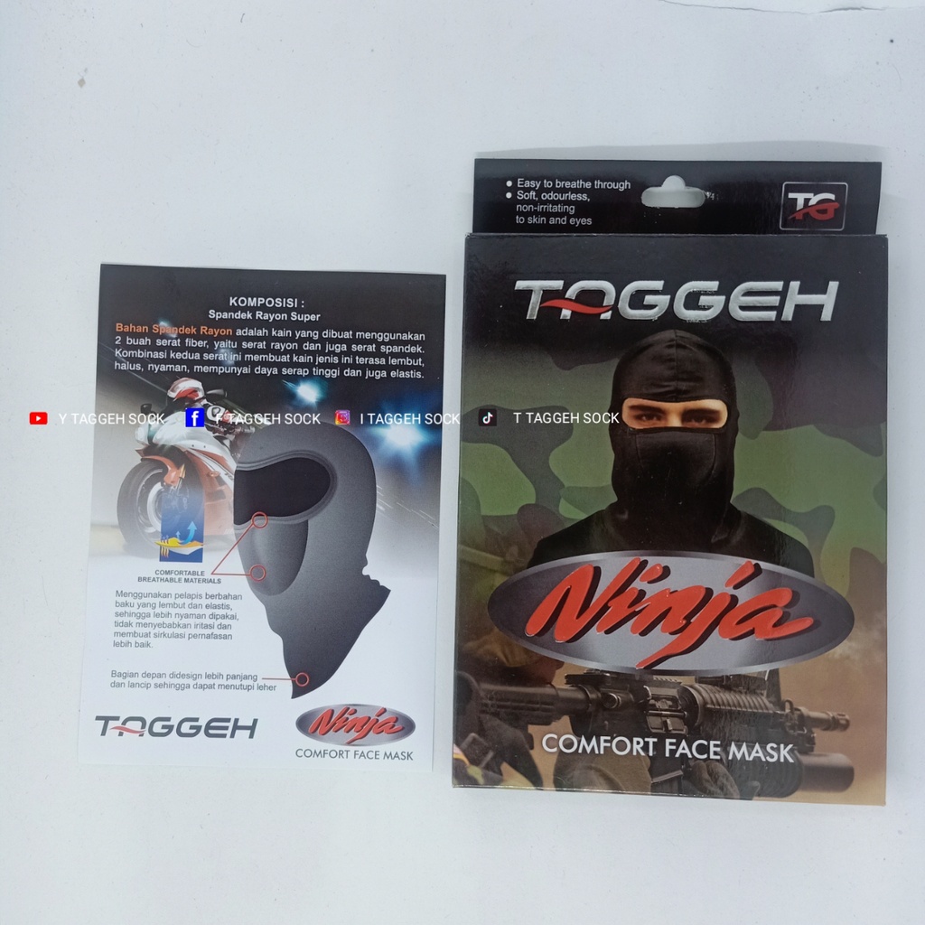 MASKER NINJA PENUTUP KEPALA &amp; MUKA / MASKER BERKENDARA / MASKER WAJAH