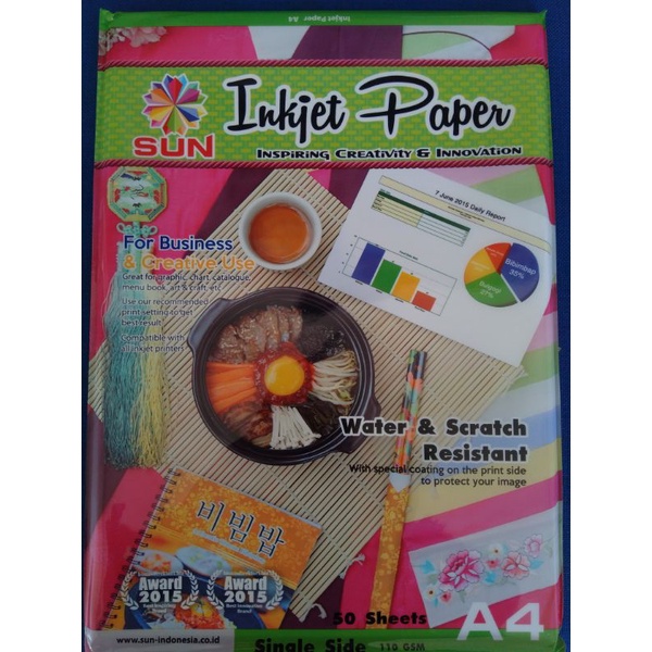 

Kertas Inkjet A4 110gsm 50sheet SUN