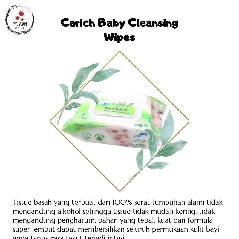 PROMO TISU BASH CARICH BABY CLEANSING WIPES