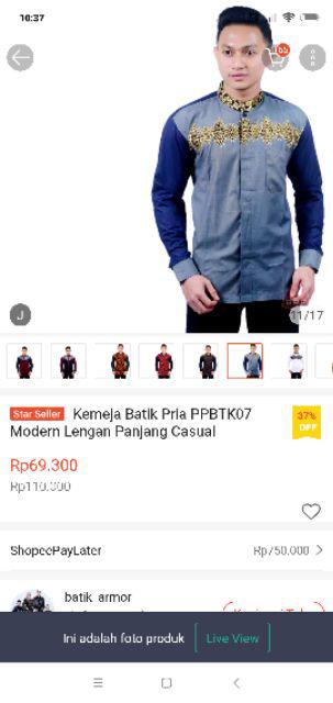 Kemeja Batik Pria Ppbtk07 Modern Lengan Panjang Casual Modis Trendy Masa Kini M L Xl Asli Pekalongan