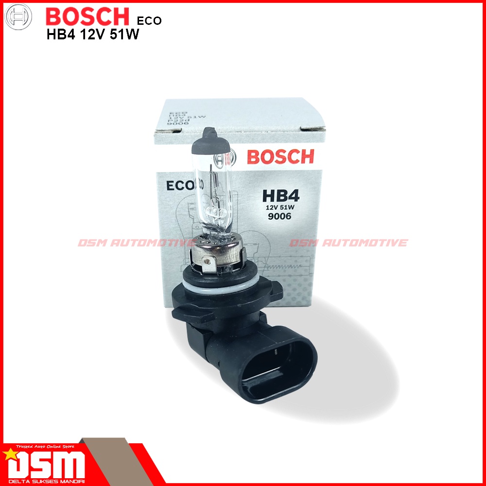 BOSCH Eco Lampu Mobil HB4 9006 12V - 51W / Foglamp Lampu Kabut Bosch Original