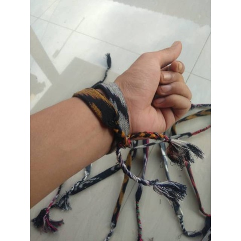 GELANG TENUN ETNIK 2 LILIT / Gelang Kain Etnik Motif Panjang