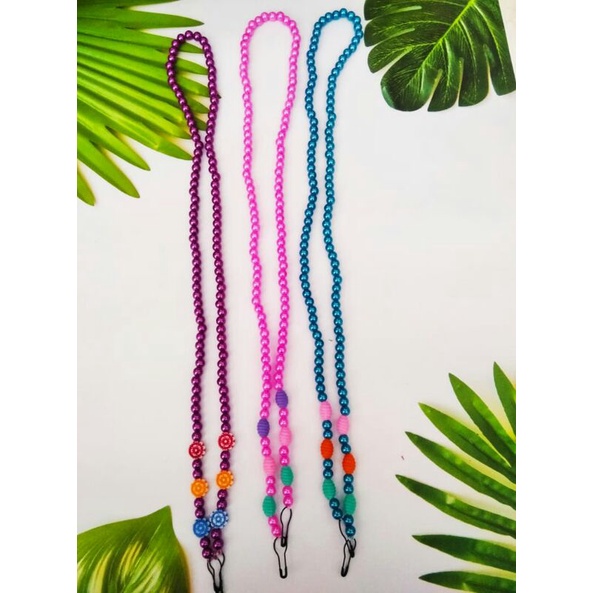 strap masker mutiara warna/tali masker mutiara