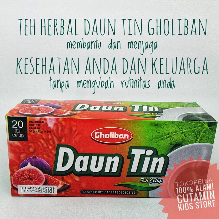 

Teh Herbal Celup Daun Tin Gholiban isi 20pcs original produk