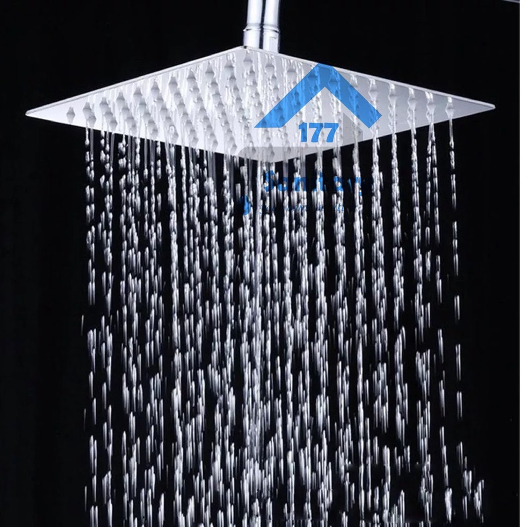 Wall Shower Tembok Stainless 8 Inch minimalis KOTAK 20cm  WS41- Shower Tembok rainfall stenlis Mandi Tanam stainles segi /A25