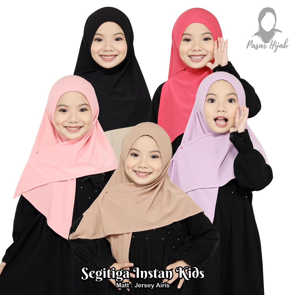 Kerudung Segitiga Instan Kids Hijab Instan Anak Jersey Airis Terbaru Pasar Hija'b