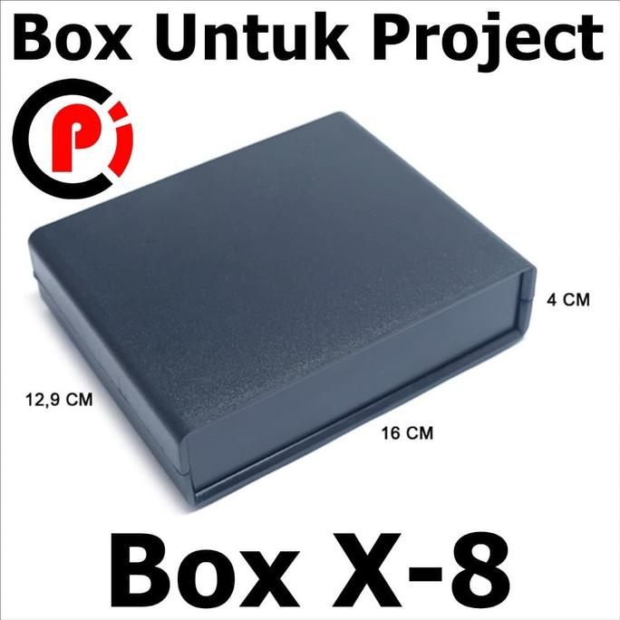 ORIGINAL BOX X8 HITAM PLASTIK Project Elektronika Elektronik 16x13x4.2 cm X 8