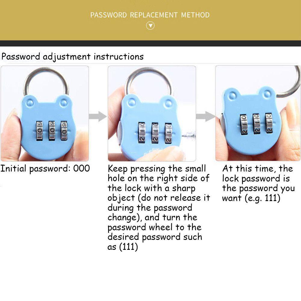 Pineapple Digit Number Safety Locker Kunci Koper Hardware Password Lock