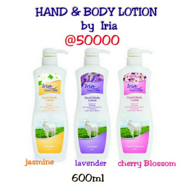 Hand & body lotion goat milk by IRIA 600ml