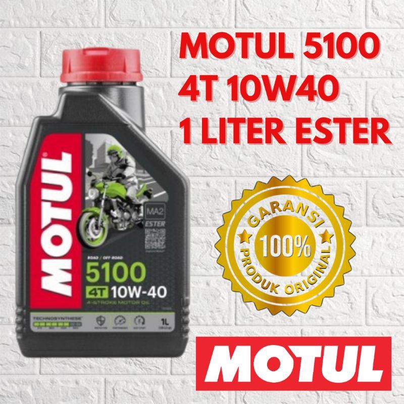 Oli Motul 5100 Ester 10W-40 4T  1 Liter Original Asli