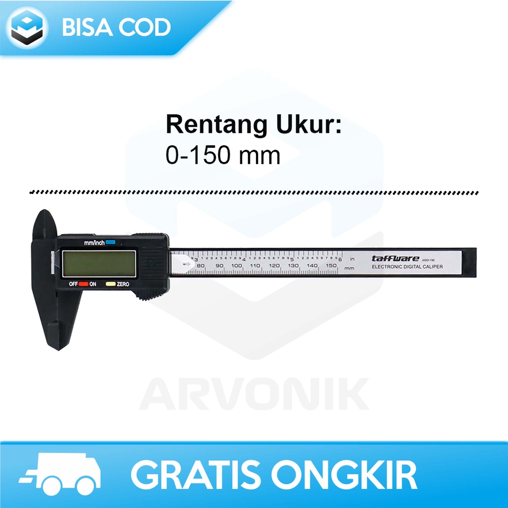 SIGMAT VERNIER CALIPER FIBER CARBON DIGITAL BY TAFFWARE ACCURATE AWET