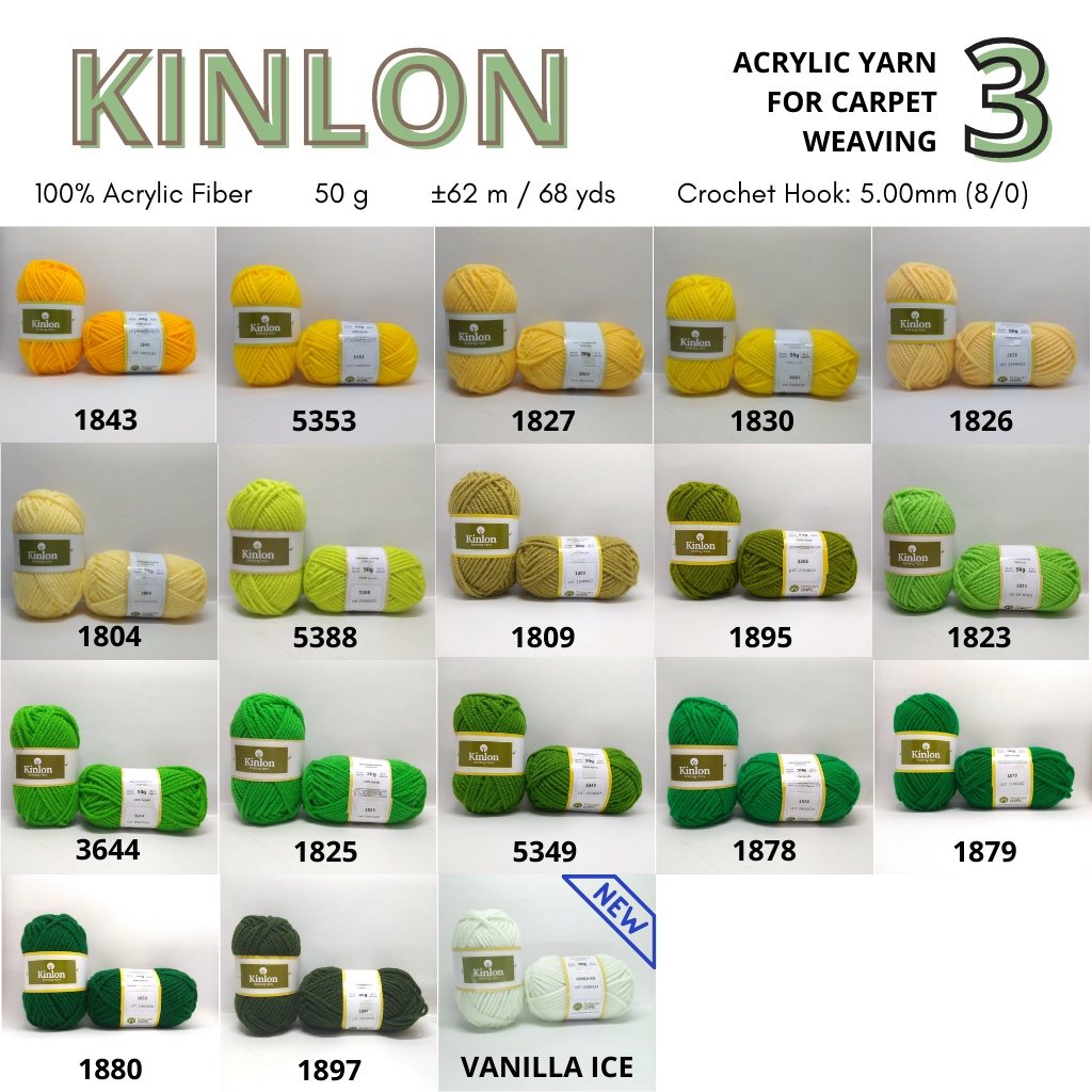 GROSIR BENANG WOL KINLON ACRYLIC - Benang Rajut Karpet Akrilik